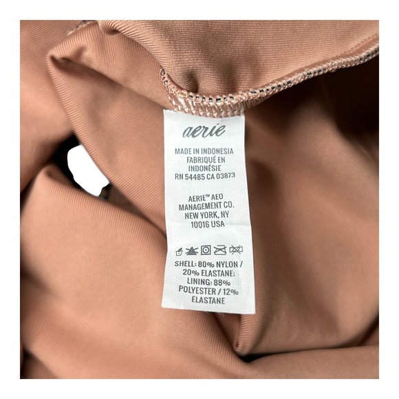 Aerie Leopard Print One Piece Swimsuit Wrap Full Coverage Womens Medium - Picture 9 of 10